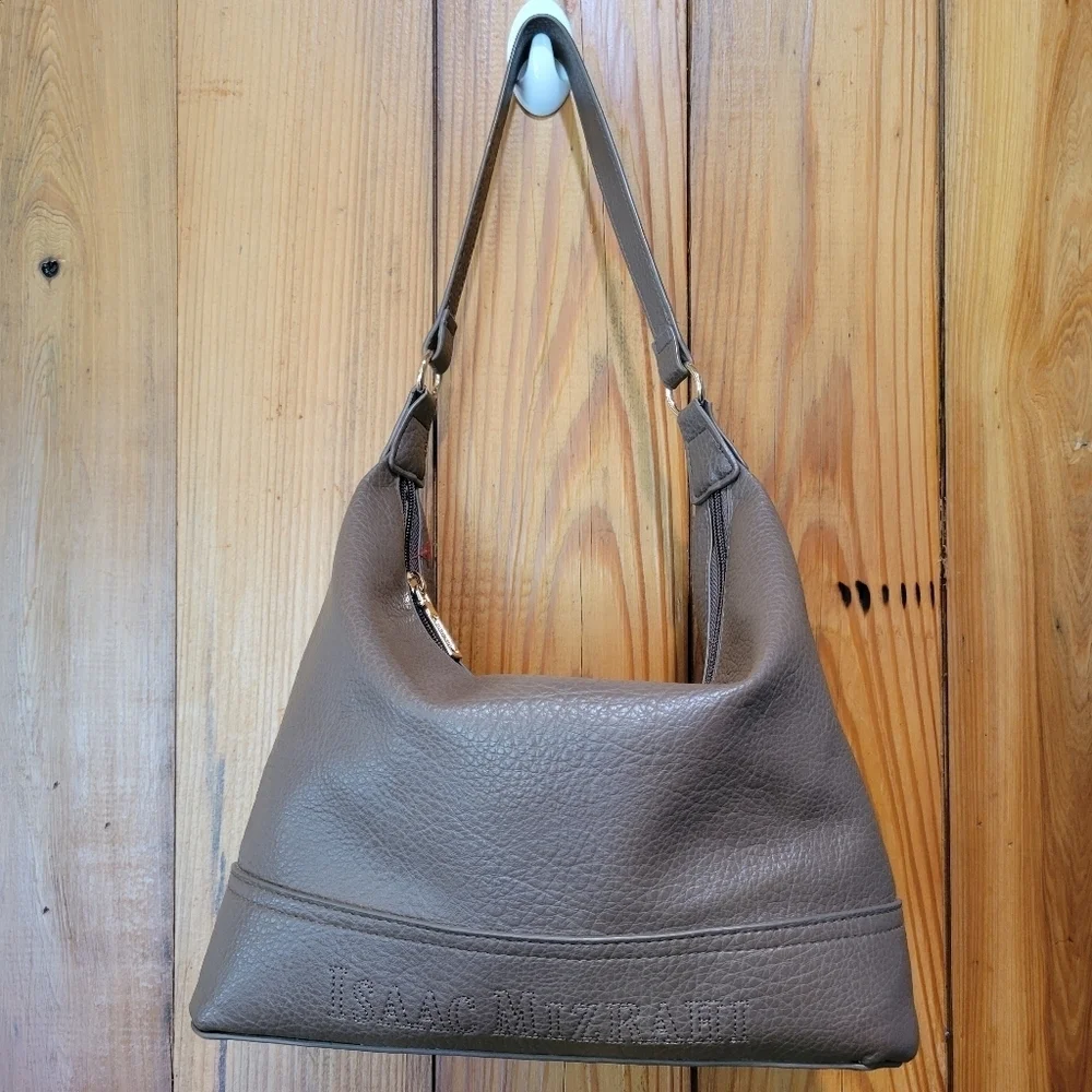 Isaac Mizrahi Brown Leather Shoulder Bag